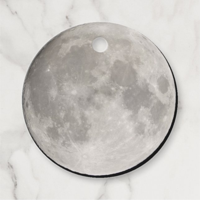 Supermoon Favor Tags Geschenkanhänger (Vorderseite)