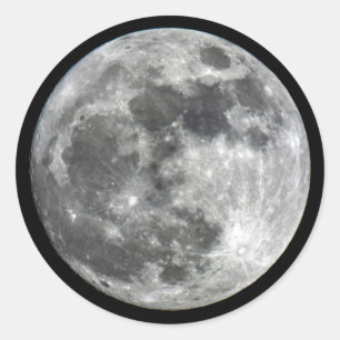 Supermoon Moon Round Aufkleber