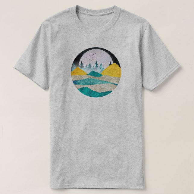 Supermoon Rising Landscape T-Shirt (Design vorne)