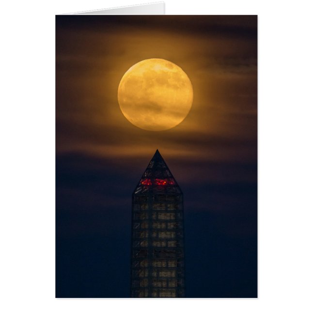 Supermoon über Washington Monument (Vorne)