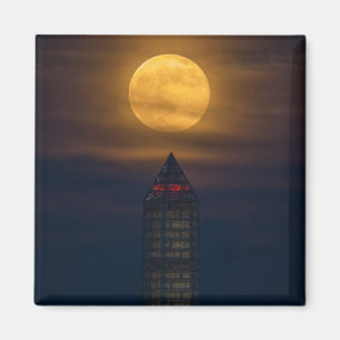 Supermoon über Washington Monument Magnet