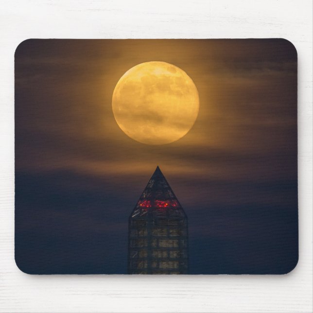 Supermoon über Washington Monument Mousepad (Vorne)