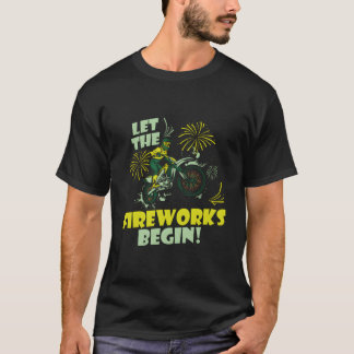 Supermoto Feuerwerk Mx Motocross Dirt Biking 4. Ju T-Shirt