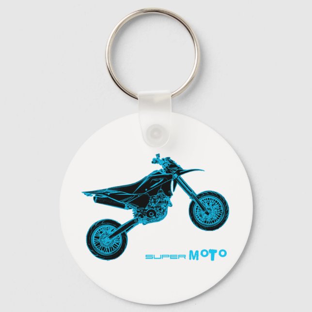 SuperMoto Wheelie Schlüsselanhänger (Vorderseite)