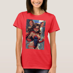 SuperMouse Femme T-shirt Mouse Power femmes rouge