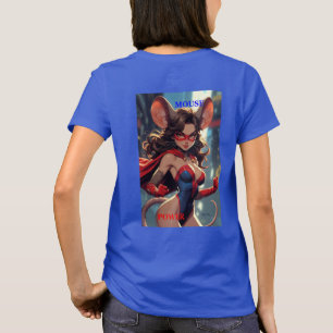 SuperMouse Frau Maus Power Frauen blaues T-Shirt b