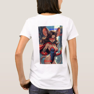 SuperMouse Frau Maus Power Frauen weißes T-Shirt b