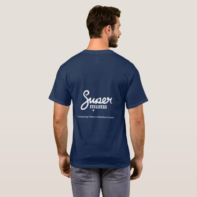 Supermums Round-Shirt für Men-Blue T-Shirt (Schwarz voll)