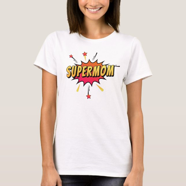 Supermutter Retro Comic Pop Art| T - Shirt (Vorderseite)