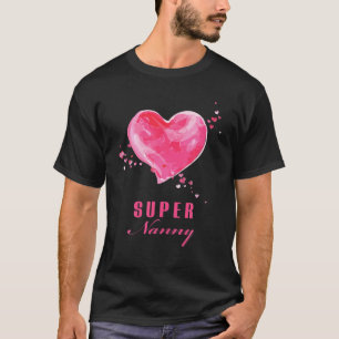 Supernanny Superhero Nanny T Gift Mutter Vater Da T-Shirt