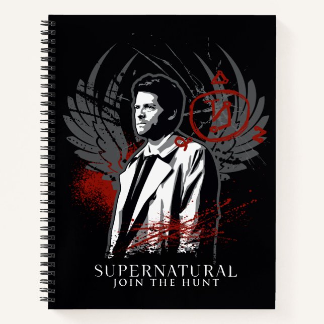 Supernatural Castiel Graffiti Graphic Notizbuch (Vorderseite)