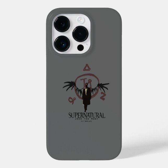 Supernatural Castiel Illustration Case-Mate iPhone 14 Pro Hülle (Rückseite)
