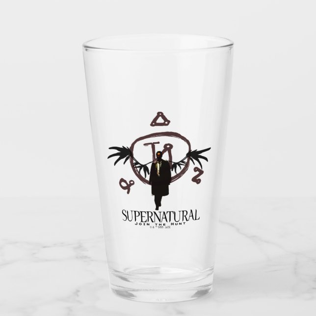 Supernatural Castiel Illustration Glas (Vorderseite)