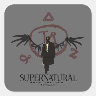 Supernatural Castiel Illustration Quadratischer Aufkleber