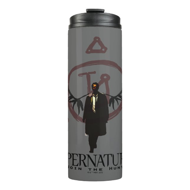Supernatural Castiel Illustration Thermosbecher (Vorderseite)