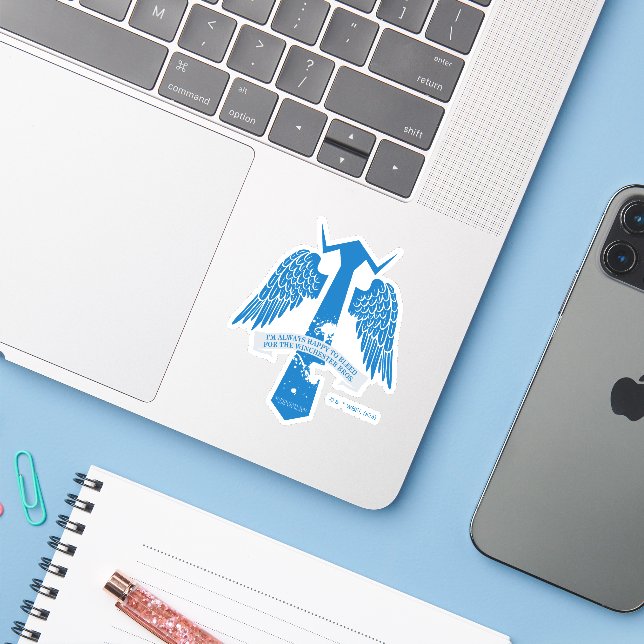 Supernatural Castiel Krawatte Zitat Grafisch Aufkleber (Laptop mit iPhone)