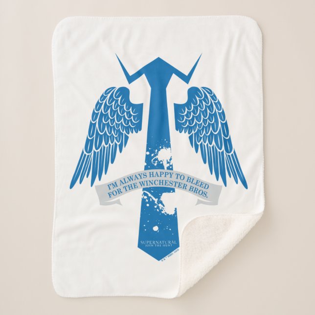 Supernatural Castiel Krawatte Zitat Grafisch Sherpadecke (Vorderseite)