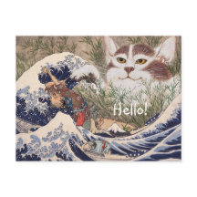 Supernatural Cat at the Great Wave