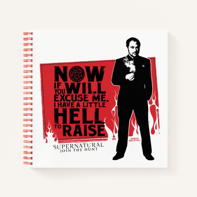 Supernatural Crowley Quote Graphic Notizbuch (Vorderseite)