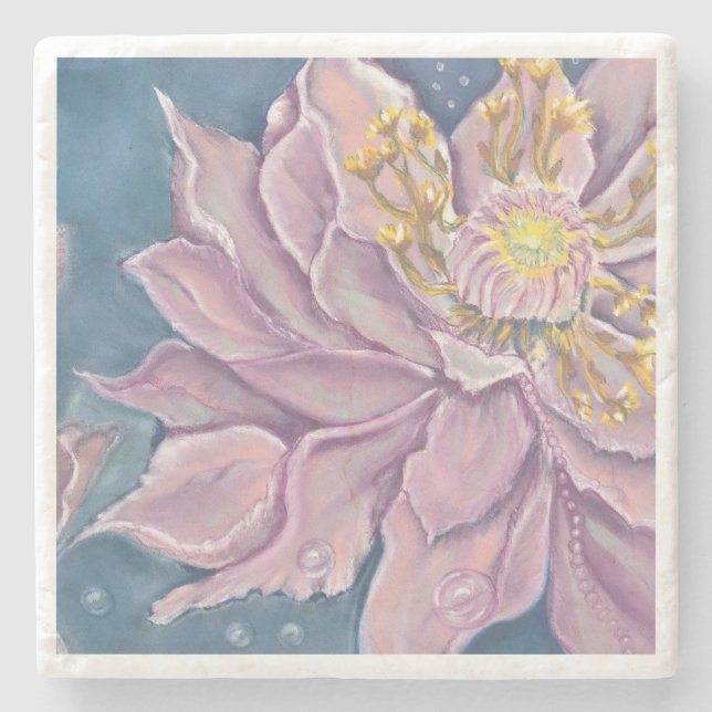 Supernatural Flower Steinuntersetzer (Vorderseite)