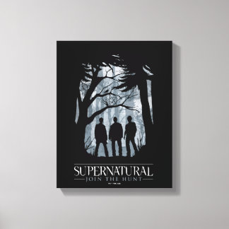 Supernatural Forest Silhouette Graphic Leinwanddruck