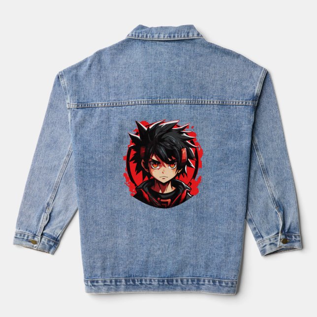 Supernatural Gear: Anime Boy Jeansjacke (Rückseite)