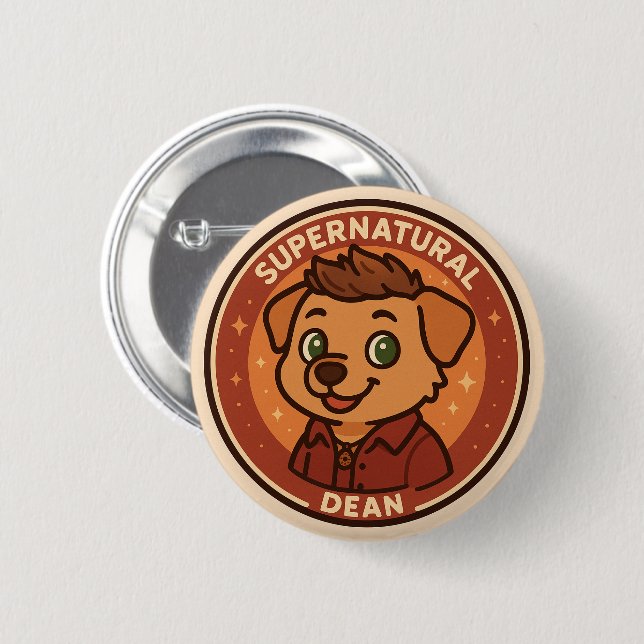 Supernatural Hund - Dean Button (Vorne & Hinten)