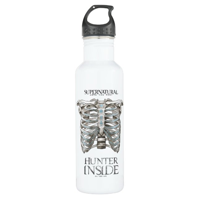 Supernatural "Hunter Inside" Ribcage Graphic Edelstahlflasche (Vorderseite)