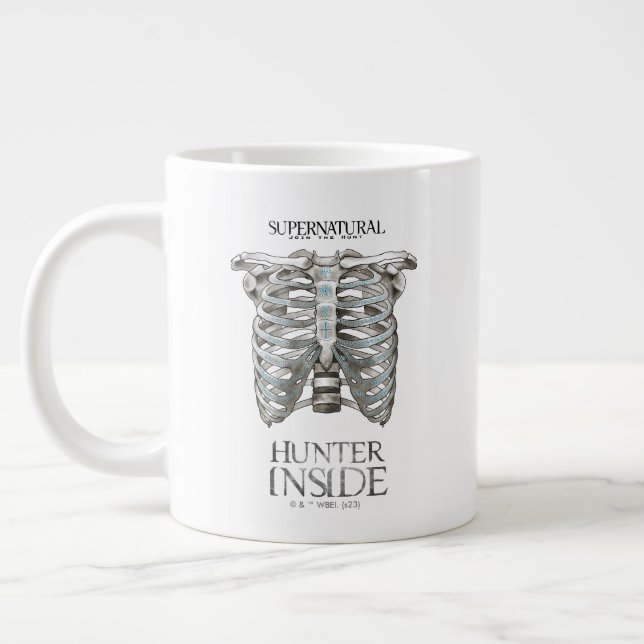 Supernatural "Hunter Inside" Ribcage Graphic Jumbo-Tasse (Links)