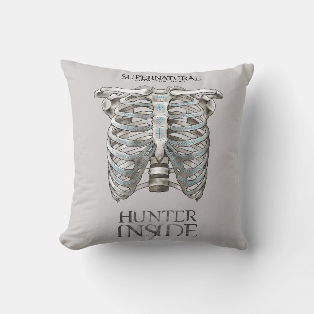 Supernatural "Hunter Inside" Ribcage Graphic Kissen (Vorderseite)