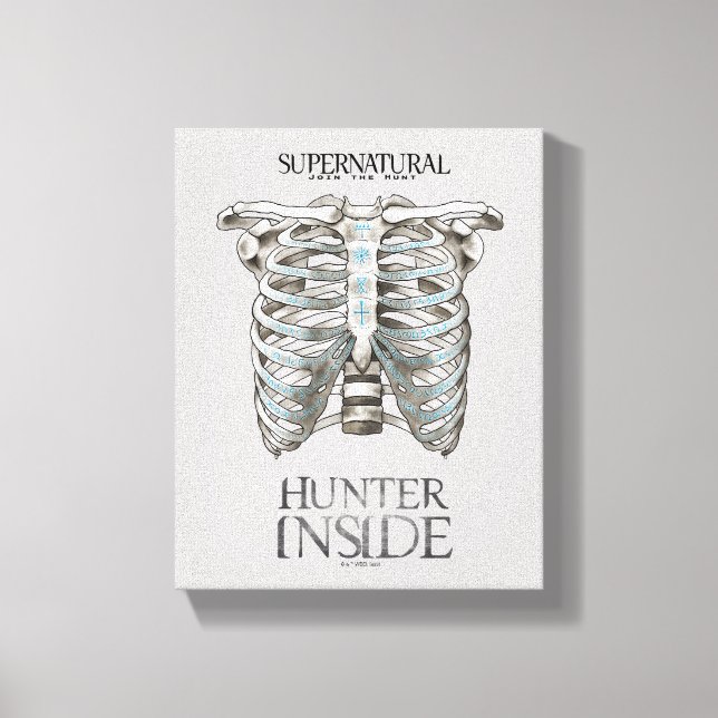 Supernatural "Hunter Inside" Ribcage Graphic Leinwanddruck (Vorderseite)