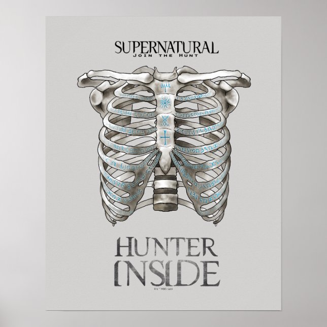 Supernatural "Hunter Inside" Ribcage Graphic Poster (Vorne)