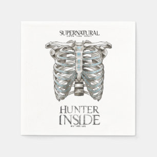 Supernatural "Hunter Inside" Ribcage Graphic Serviette
