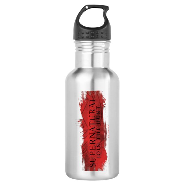 Supernatural "Join the Hunt" Red Splash Edelstahlflasche (Vorderseite)