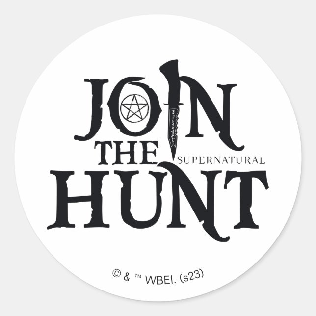 Supernatural "Join the Hunt" Runder Aufkleber (Vorderseite)