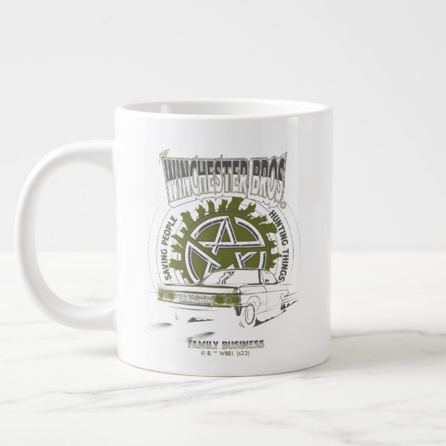 Supernatural "The Winchester Bros" Car Graphic Jumbo-Tasse (Links)