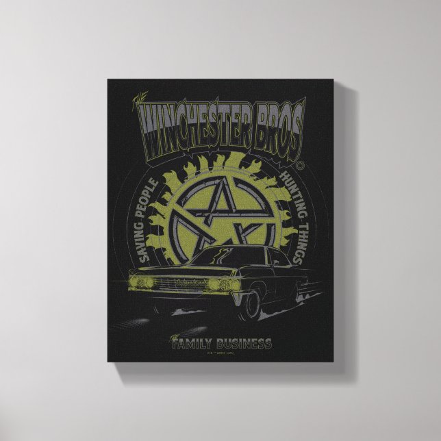 Supernatural "The Winchester Bros" Car Graphic Leinwanddruck (Vorderseite)