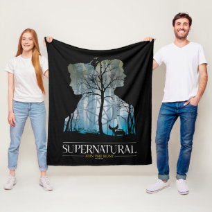 Supernatural Winchester Bros Forest Graphic Fleecedecke