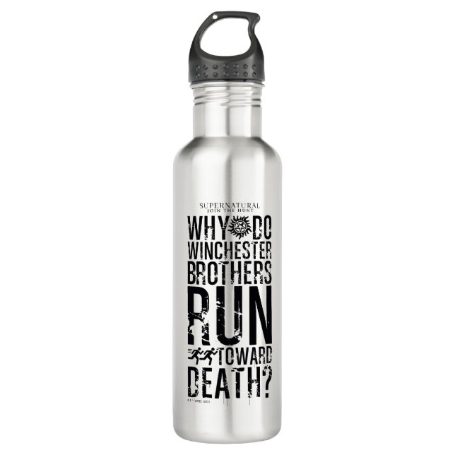 Supernatural Winchester Brothers Quote Edelstahlflasche (Vorderseite)