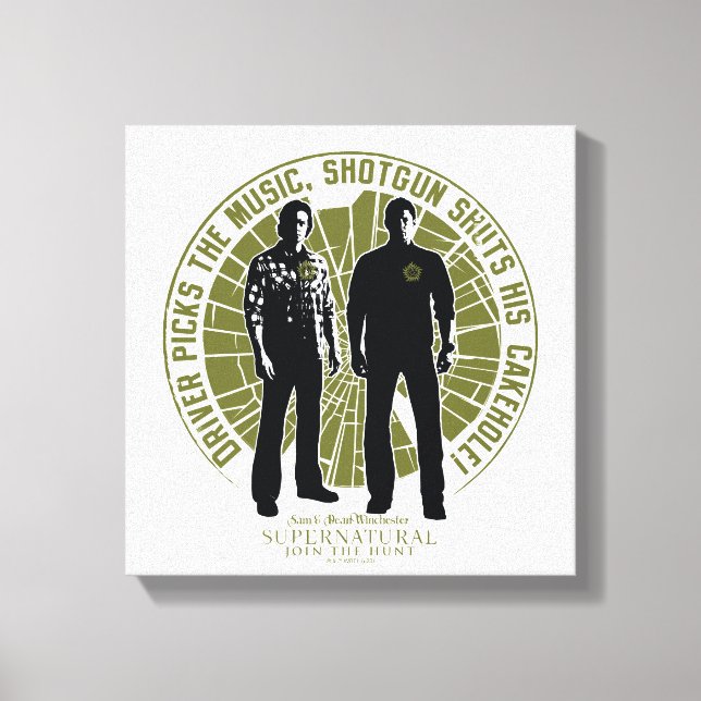 Supernatural Winchester Brothers "Shotgun" Leinwanddruck (Vorderseite)