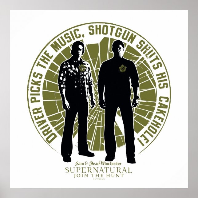 Supernatural Winchester Brothers "Shotgun" Poster (Vorne)