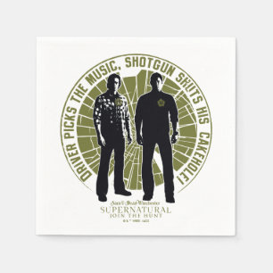 Supernatural Winchester Brothers "Shotgun" Serviette