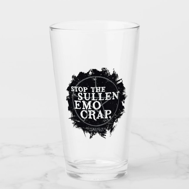 Supernatürliches "Emo"-Zitat Glas (Vorderseite)