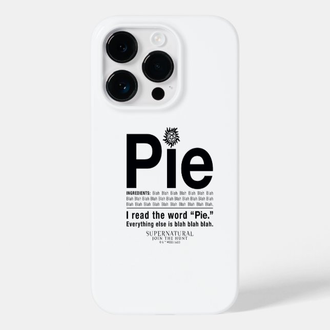 Supernatürliches "Pie"-Zitat Case-Mate iPhone 14 Pro Hülle (Rückseite)