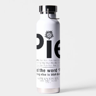 Supernatürliches "Pie"-Zitat Trinkflasche