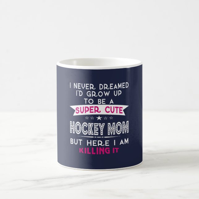 SUPERniedliches EINE HOCKEY-MAMA Kaffeetasse (Mittel)