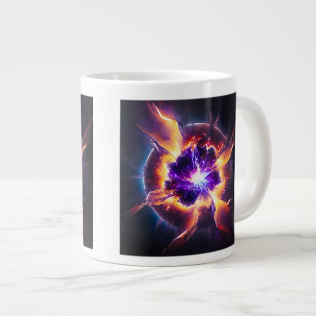 Supernova Jumbo-Tasse (Vorderseite Rechts)