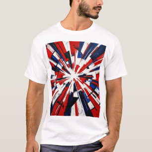 Supernova Pop – Abstrakte geometrische Explosion T-Shirt