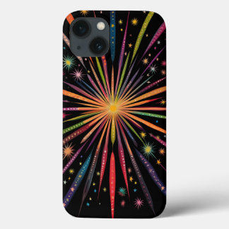 Supernova - Regenbogensterne Galaxie Schwarz Retro Case-Mate iPhone Hülle