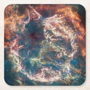 Supernova Remnant Cassiopeia A. Rechteckiger Pappuntersetzer